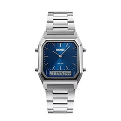 SKMEI Men's Digital and Analog Stainless Steel Watch
