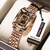 Poedagar 785 luxury women’s quartz watch with a brown strap and elegant dial, stylish accessory for women.