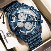 POEDAGAR 695 Men's Luxury Sports Watch Stainless Steal