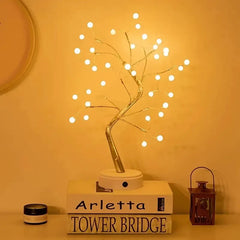 Tarjah 36 LED pearl tree lamp for tabletop home and bedroom decoration with warm, ambient lighting and decorative pearl accents.