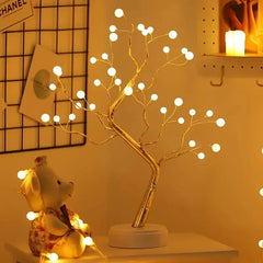 Tarjah 36 LED pearl tree lamp for tabletop home and bedroom decor, featuring a decorative light with glowing pearl-like bulbs.