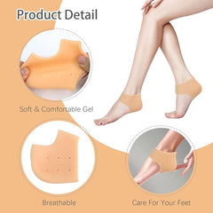 Pair of silicone shoe heel protectors from Tarjah Mart to prevent scuffs and damage while walking.