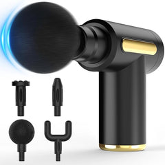 Tarjah Mart deep tissue massage gun for athletes, percussion back massager with multiple attachment heads for muscle relief.