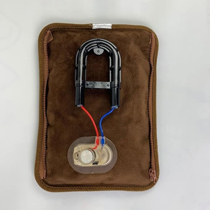 Electric hot water bag from Tarjah Mart, with a soft fabric cover and electronic controls for soothing warmth.