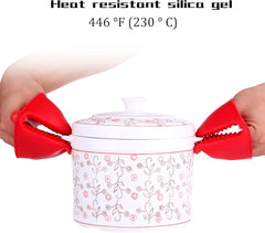 Silicone oven gloves with pinch grips from Tarjah Mart, mini oven mitts designed for safe handling of hot cookware.