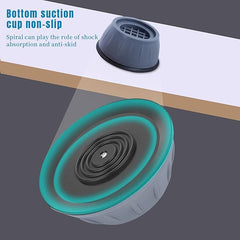 Four black anti-vibration feet pads from Tarjah Mart for home decor and furniture stabilization.