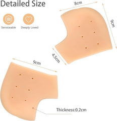Silicone shoe heel protectors by Tarjah Mart, pair of clear heel guards designed to prevent scuffs and damage on high heels.