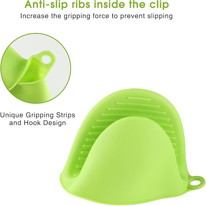 Silicone mini oven mitts with pinch grips from Tarjah Mart, designed for safe handling and heat protection in the kitchen.