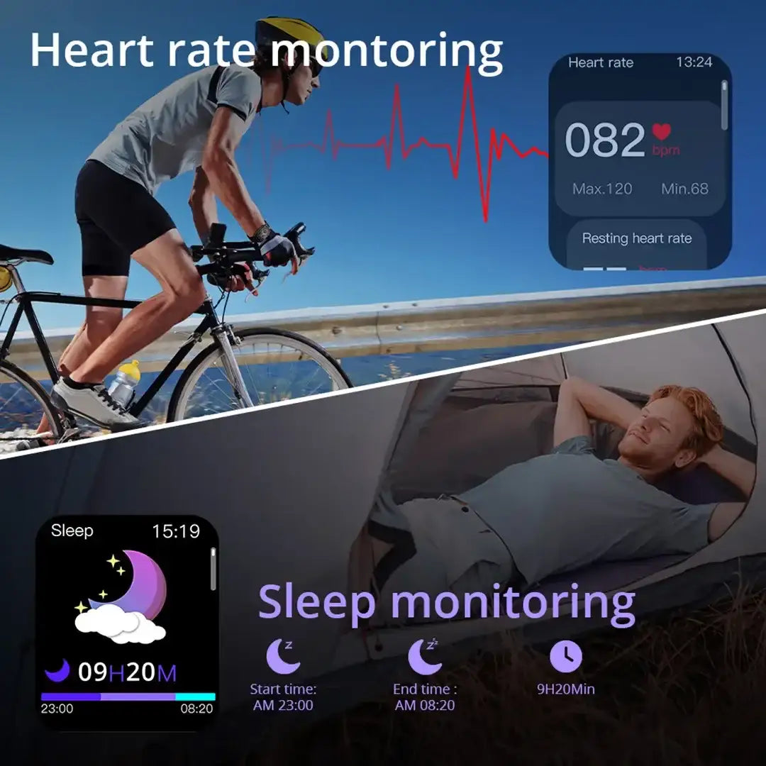 Colmi P73 smartwatch with 1.9-inch display and waterproof design, showcasing a sleek black smart watch on a white background.
