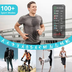 Colmi P73 Smartwatch with 1.9-inch display, waterproof design, showing a sleek black watch with fitness and notification features