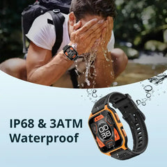 Colmi P73 smartwatch with 1.9-inch display, waterproof design, featuring fitness tracking and notification alerts.