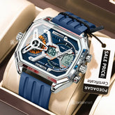 POEDAGAR E106 Men's Dual Display Watch
