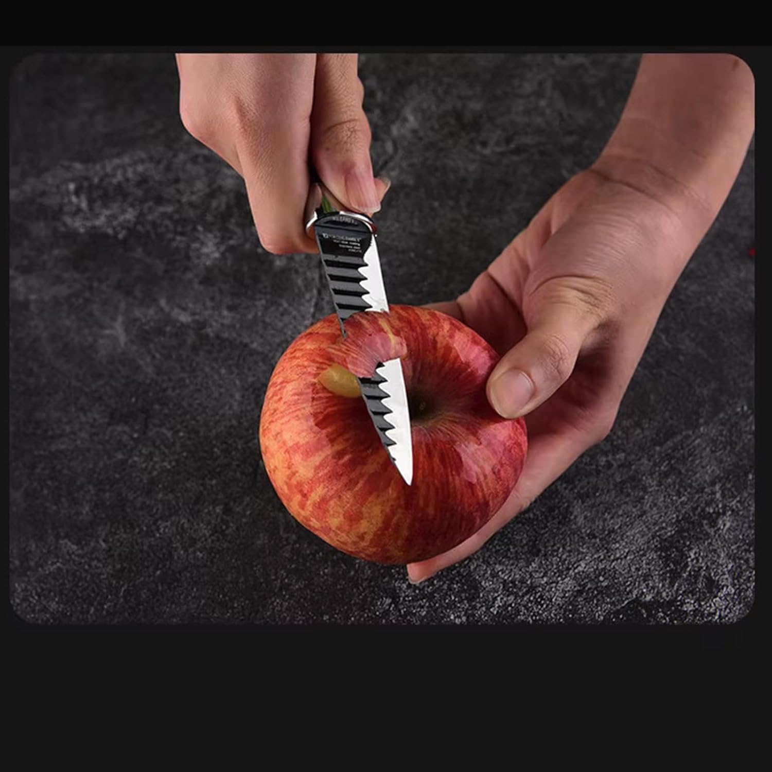 Set of six vegetable cutter knives from Tarjah Mart featuring stainless steel blades and ergonomic handles for easy chopping.