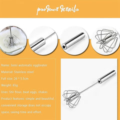 Stainless steel egg and coffee hand mixer from Tarjah Mart with ergonomic handle and beaters for kitchen use.