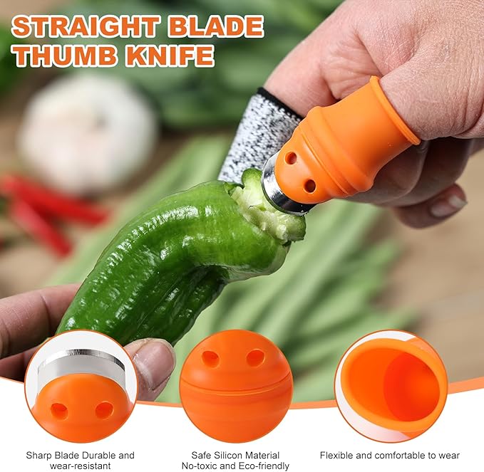 Silicone finger protector and vegetable cutter from Tarjah Mart, designed to protect fingers while chopping vegetables in the kitchen.