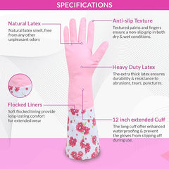 Pair of long hand gloves from Tarjah Mart, kitchen protective gloves, displayed laid flat for cooking and cleaning tasks.