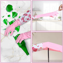 Pair of long kitchen hand gloves from Tarjah Mart, made of durable material for cooking and cleaning.