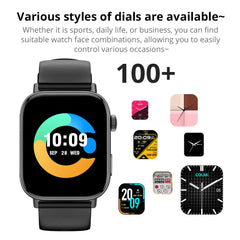 Colmi C8 Max smart watch with 1.93-inch touchscreen display, black band, showing fitness tracking and notifications.