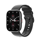 Colmi P68 smart watch displaying digital time, fitness tracking icons, and a sleek black band on a white background.