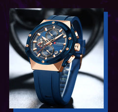 CURREN 8462 Men's Rubber Straps Watch