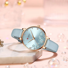CURREN 9068 Women's Leather Straps Watch