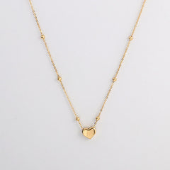 Stainless steel heart necklace from Tarjah Mart featuring a polished, elegant design perfect for everyday wear.