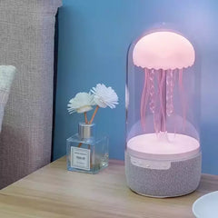 Tarjah floating jellyfish Bluetooth speaker with RGB lamp, featuring a realistic jellyfish design and colorful lighting effects.