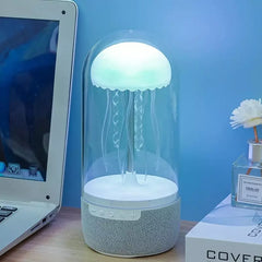 Tarjah Floating Jellyfish Bluetooth speaker with RGB lamp, featuring a realistic jellyfish design and colorful lighting effects.