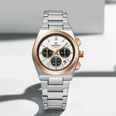 Naviforce NF8048 men's watch featuring a classic and stylish design with a round dial and leather strap.