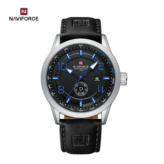 Naviforce NF9229 Youth Retro men's watch featuring a round dial, black strap, and vintage-style design.
