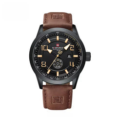 Naviforce NF9229 youth men's retro fashion watch with black dial and stainless steel band, stylish timepiece for casual wear.