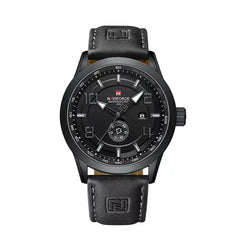 Naviforce NF9229 youth retro men's fashion watch with black dial and metal strap, showcasing a stylish and modern design.
