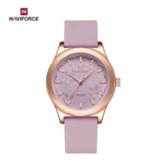 NAVIFORCE 5051 Fashion Women’s Watch 30m Waterproof Silicone Strap Casual Commuter Quartz Ladies Watch