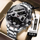 POEDAGAR E103 Men's Dual Display Watch