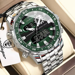 Poedagar E122 Men's Multifunctionality Chronograph Quartz and Digital Watch