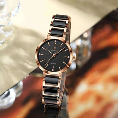 POEDAGAR 505 Women's Luxury Quartz Watch – Elegant Stainless Steel