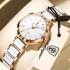 POEDAGAR 505 Women's Luxury Quartz Watch – Elegant Stainless Steel
