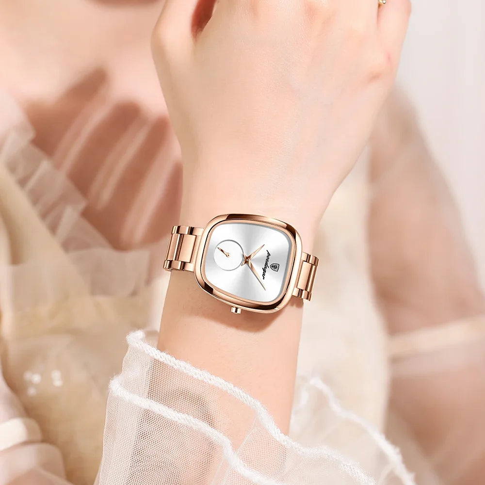 Poedgar 783 luxury women's quartz watch with waterproof white dial and elegant design, showcasing a sophisticated timepiece.