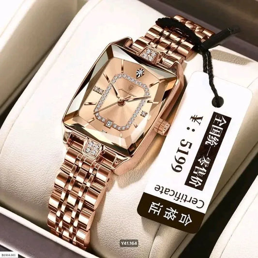 Poedagar 785 luxury women's quartz watch with a beige dial and elegant design, showcasing a sophisticated women’s timepiece.