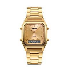 SKMEI Men's Digital and Analog Stainless Steel Watch