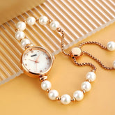 SKMEI 1983 Women's Luxury Watch – Natural Stone Bracelet
