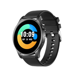 Colmi V73 Smart Watch with black band displaying digital time and fitness tracking on a sleek screen.