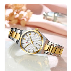 Elegant Curren 8439 women's fashion luxury watch with a sleek design and stylish dial, perfect for sophisticated outfits.