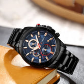 Curren 8275 men's stainless steel watch with round dial and silver band, showcasing a sleek and modern men's watch design.