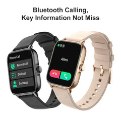 Colmi P28 Plus women's smartwatch with a sleek display and fitness tracking features, shown on a woman's wrist.
