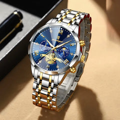 POEDAGAR 938 Men's Watches Original Mechanical Stainless Steel