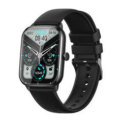 Colmi C61 Smartwatch with 1.9-inch HD display showing fitness tracking and notification icons on a sleek black band.