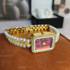 Oliya 186 Women’s Luxury Pearl Bracelet Watch