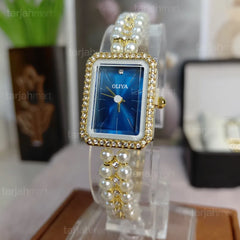 Oliya 186 Women’s Luxury Pearl Bracelet Watch