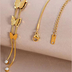 Sterling silver butterfly necklace for women by Tarjah Mart featuring a delicate butterfly pendant on a fine chain.